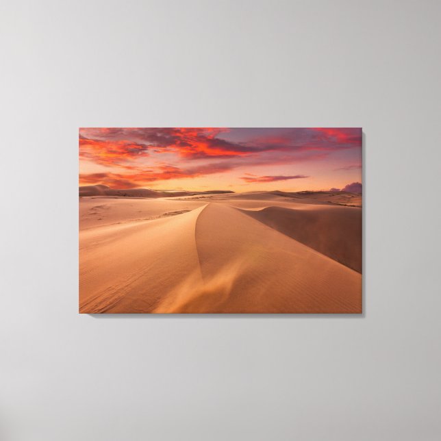 Impressão Em Tela Dunas de areia no deserto ao pôr do sol (Frente)