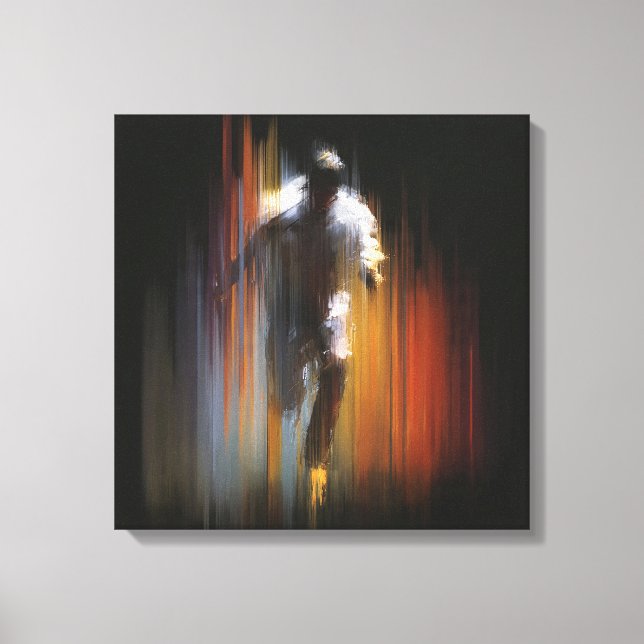 Impressão Em Tela Dynamic Motion Blur Abstract Figure Art (Frente)