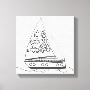 Impressão Em Tela É Hora De Viagem