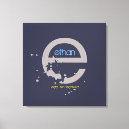 Impressão Em Tela E Monograma Bar inicial Bat Mitzvah Conselho de en