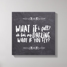 Impressão Em Tela E se eu Voar 12" x 12", 1,5", Único