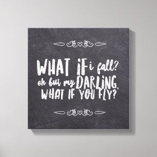 Impressão Em Tela E se eu Voar 12" x 12", 1,5", Único