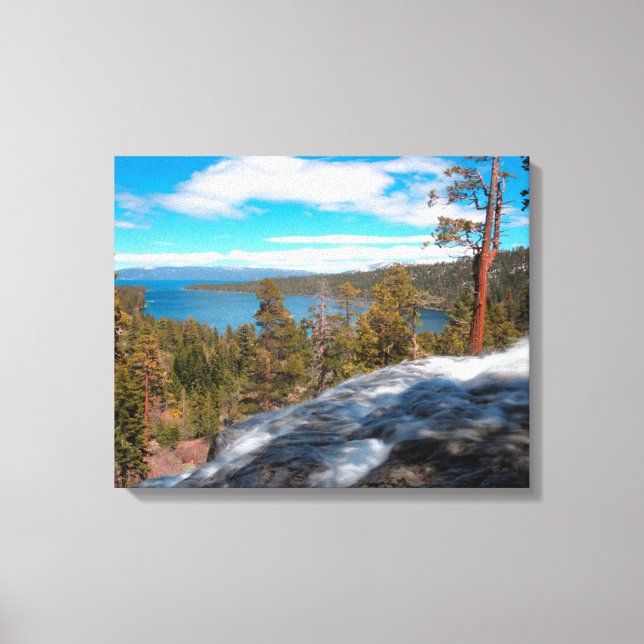 Impressão Em Tela Eagle Creek Falls, Lago Sul Tahoe (Frente)