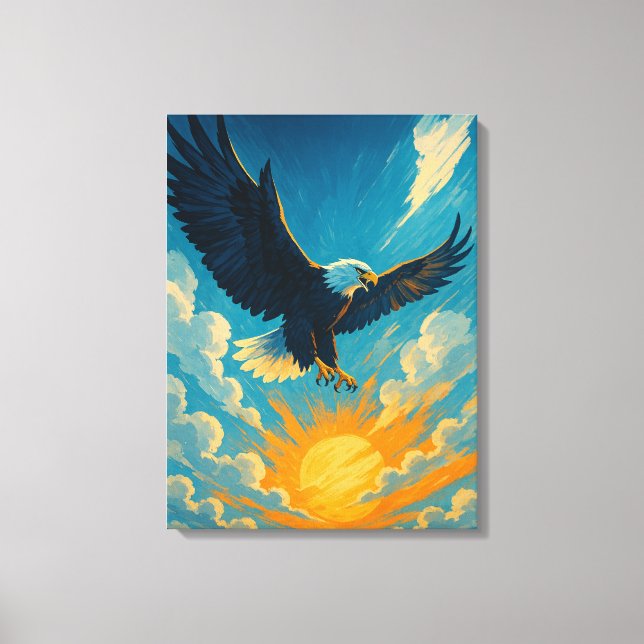 Impressão Em Tela Eagle of the Sun Wall Art – Majestic Freedom (Frente)