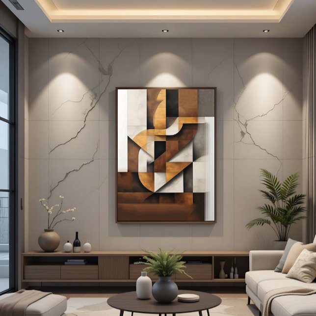 Impressão Em Tela Earth Tones and Collage (Criador carregado)