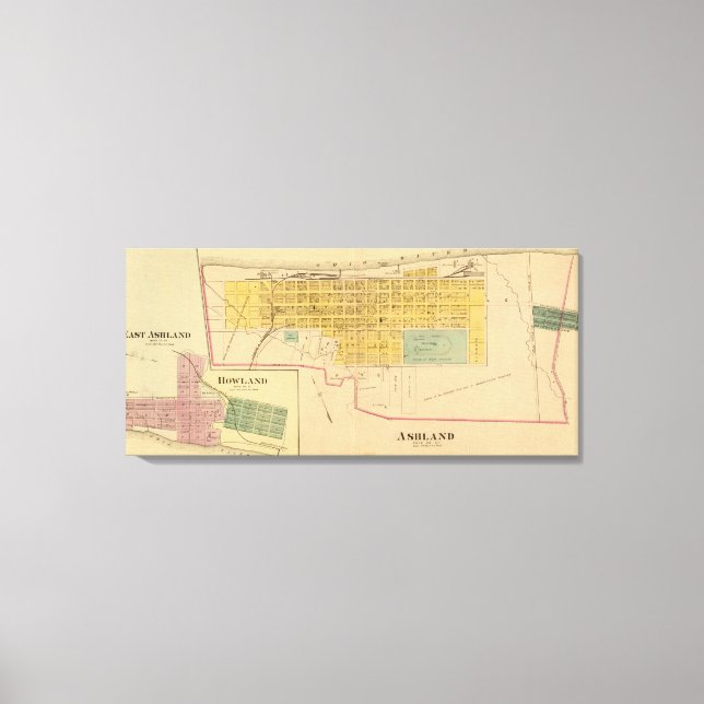 Impressão Em Tela East Ashland, Kentucky (Frente)