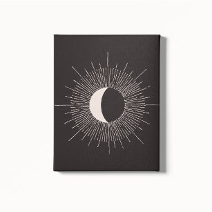 Impressão Em Tela Eclipse de burst de lua abstrato