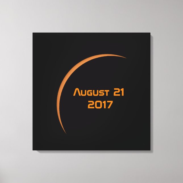 Impressão Em Tela Eclipse Solar Parcial de 21 de Agosto de 2017 Próx (Frente)