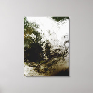 Impressão Em Tela Eclipse solar sobre 3Sudeste Asiático