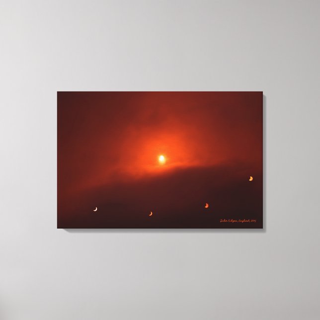 Impressão Em Tela Eclipse Solar sobre Somerset, 2015 (Frente)