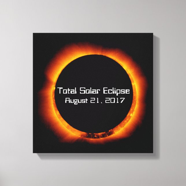 Impressão Em Tela Eclipse Solar Total 2017 (Frente)