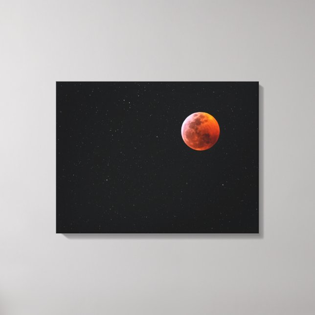 Impressão Em Tela Eclipse Total da Lua de Sangue | Big Island Havaí (Frente)