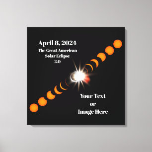 Impressão Em Tela Eclipse Total do Sol de 2024