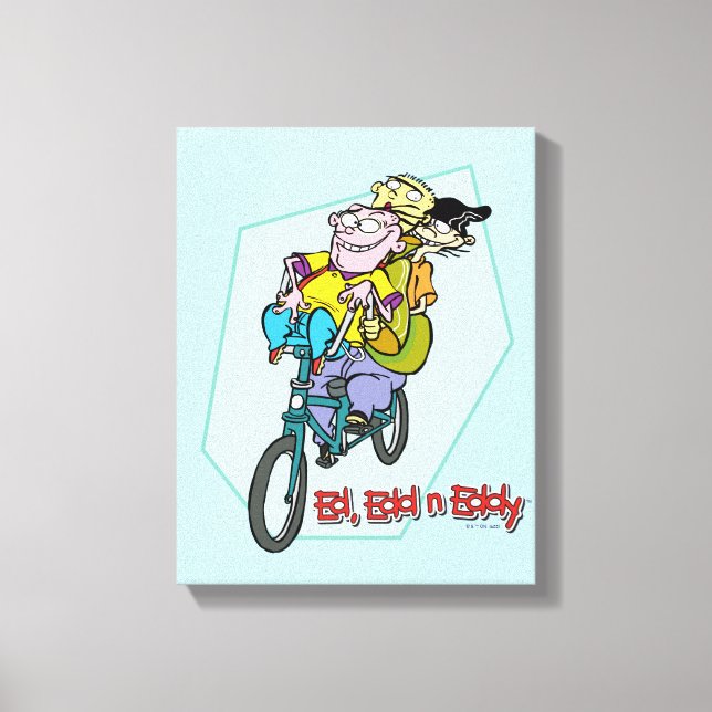 Impressão Em Tela Ed, Edd, um Eddy numa bicicleta (Frente)