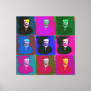 Impressão Em Tela Edgar Allan Poe Pop Art