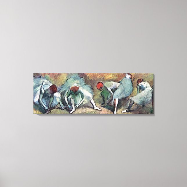 Impressão Em Tela Edgar Degas - Bailarinas Amarrando Sapatos (Frente)