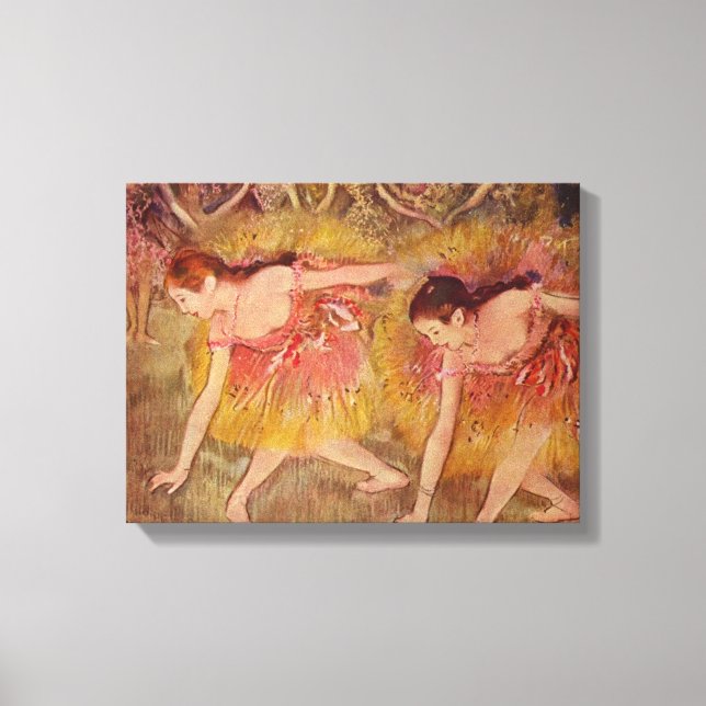 Impressão Em Tela Edgar Degas Bailarinas Inclinando-se Para Baixo  (Frente)