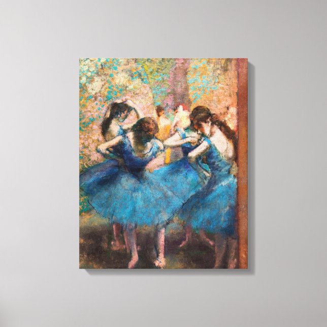 Impressão Em Tela Edgar Degas - Dançarinas em azul (Frente)