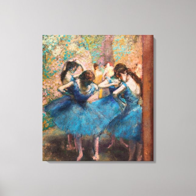 Impressão Em Tela Edgar Degas - Dançarinos em azul (Frente)