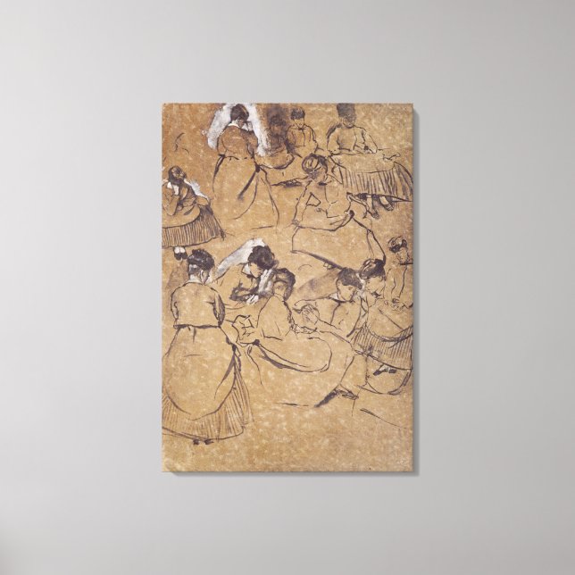 Impressão Em Tela Edgar Degas | Doze estudos sobre mulheres à fantas (Frente)