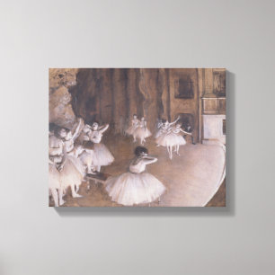 Impressão Em Tela Edgar Degas  Ensaio de Balés no Palco, 1874