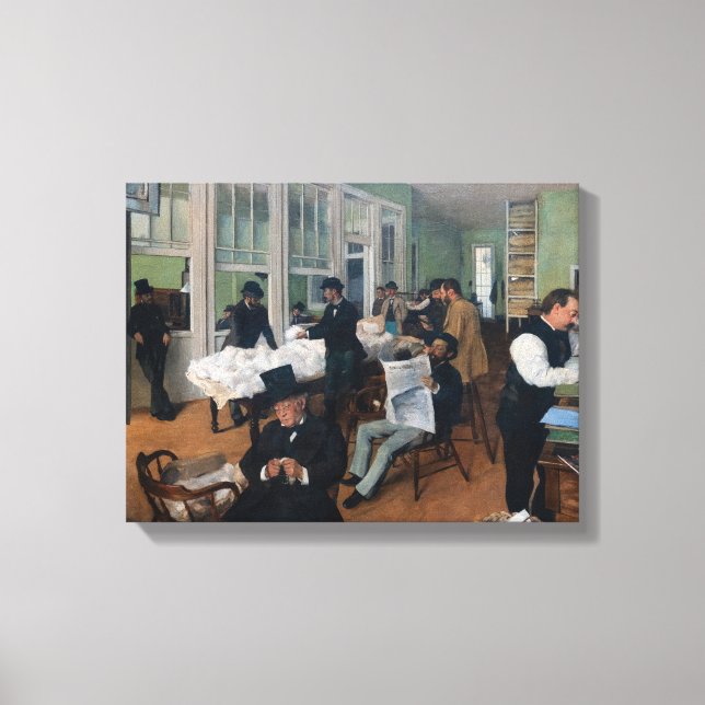 Impressão Em Tela Edgar Degas - Escritório de Algodão em Nova Orlean (Frente)