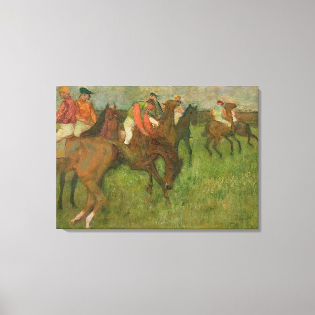 Impressão Em Tela Edgar Degas | Jockeys, 1886-1890 (Frente)