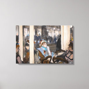 Impressão Em Tela Edgar Degas - Mulheres num terraço de café à noite