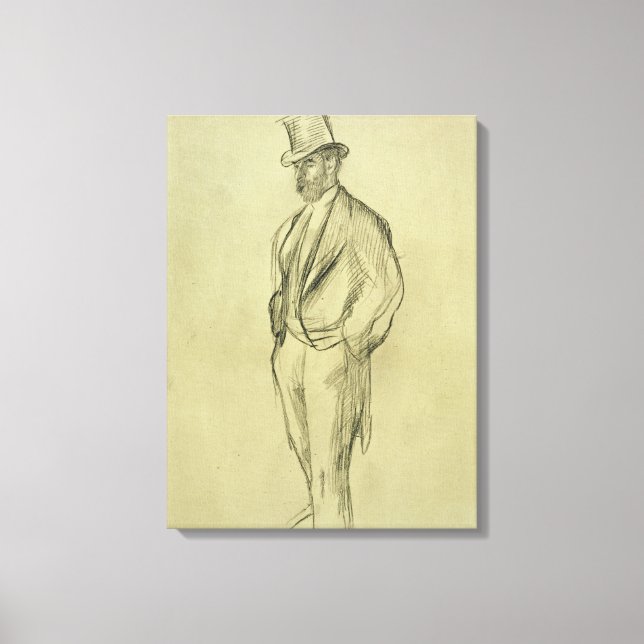 Impressão Em Tela Edgar Degas | Retrato de Ludovic Halevy (Frente)