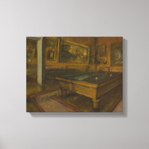 Impressão Em Tela Edgar Degas - Sala Billiard em Menil-Hubert