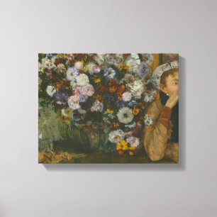 Impressão Em Tela Edgar Degas - Uma mulher sentada ao lado de um vas