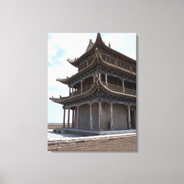 Impressão Em Tela Edifício Chinês Antigo (Frente)