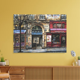 Impressão Em Tela Edifício em Paris - Único Watercolor