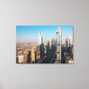 Impressão Em Tela Edifícios ao longo da Sheikh Zayed Road, Dubai