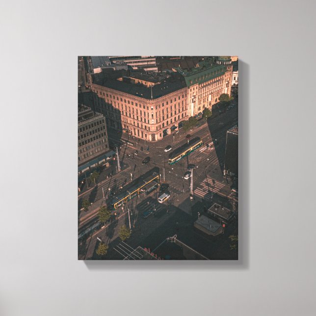 Impressão Em Tela edifícios de fotografia aérea (Frente)