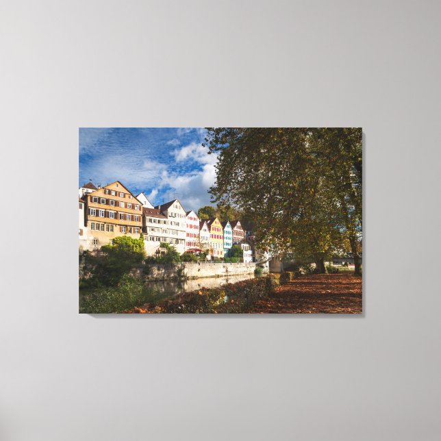 Impressão Em Tela Edifícios do Centro Histórico de Tubingen (Frente)