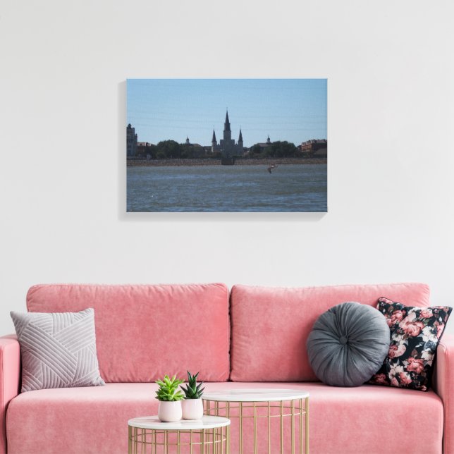 Impressão Em Tela Edifícios Históricos do French Quarter de Nova Orl (Insitu(Sala de estar))