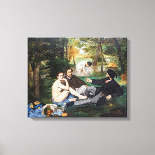 Impressão Em Tela Edouard Manet - Almoço na Relva