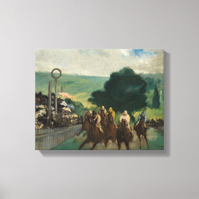 Impressão Em Tela Edouard Manet - As Raças em Longchamp (Frente)