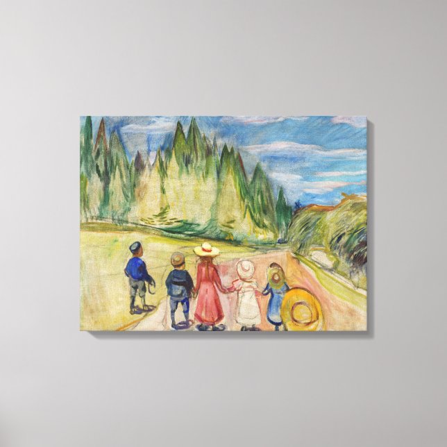 Impressão Em Tela Edvard Munch - A Floresta de Contos de Fadas (Frente)
