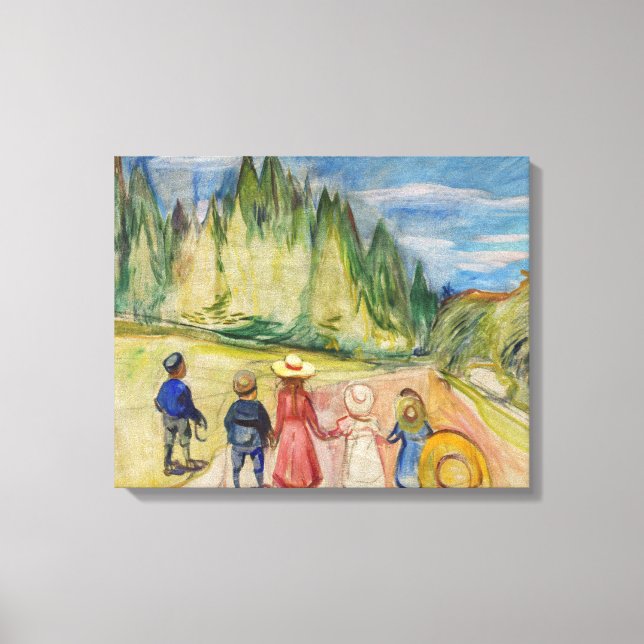 Impressão Em Tela Edvard Munch - A Floresta de Fairytale (Frente)