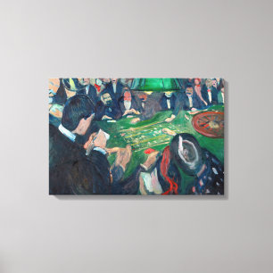 Impressão Em Tela Edvard Munch - A Mesa de Roleta em Monte Carlo