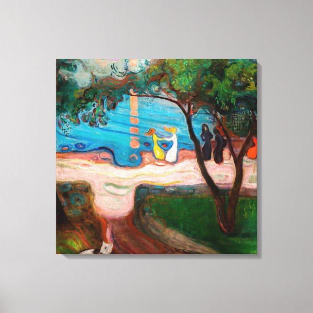 Impressão Em Tela Edvard Munch - dança na praia (Frente)