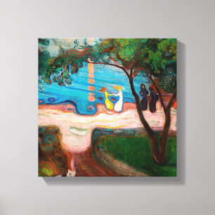 Impressão Em Tela Edvard Munch - dança na praia