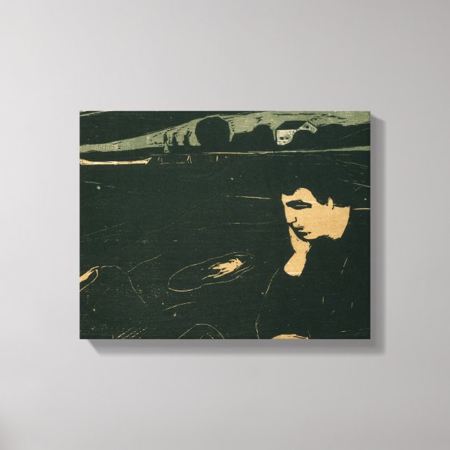 Impressão Em Tela Edvard Munch - Melancholy III (Frente)
