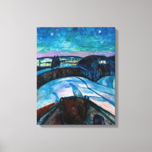 Impressão Em Tela Edvard Munch - Noite Estrelada 1922