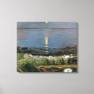 Impressão Em Tela Edvard Munch Painting, Summer Night by Beach