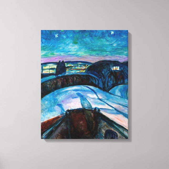 Impressão Em Tela Edvard Munch - Starry Night 1922 (Frente)