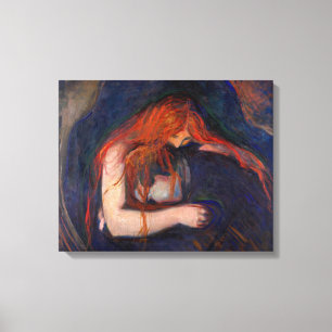 Impressão Em Tela Edvard Munch - Vampiro / Amor e Dor