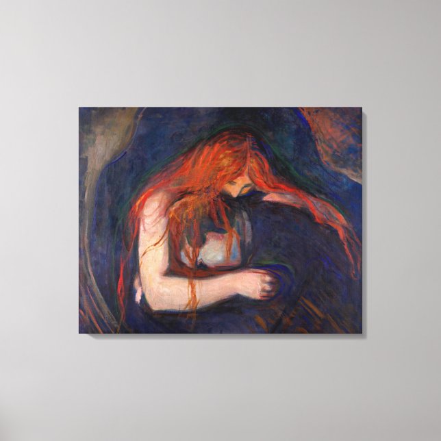 Impressão Em Tela Edvard Munch - Vampiro / Amor e Dor (Frente)